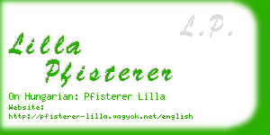 lilla pfisterer business card